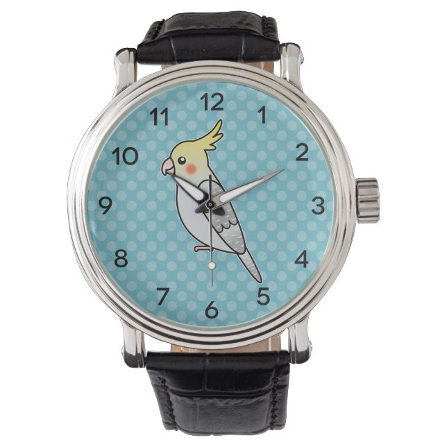 Reloj De Pulsera Personalizado Perla Cockatiel Parrot Bird (Anverso)