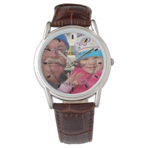 Reloj De Pulsera Personalizado Photo Script Watch   Mejor abuelo ja
