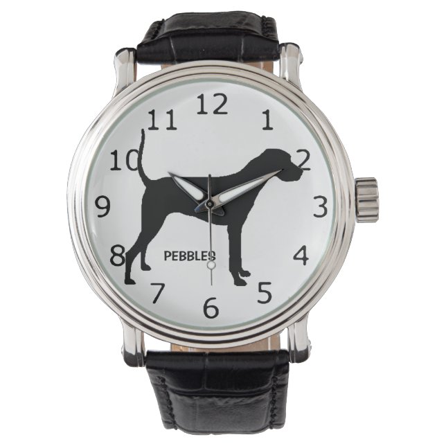 Reloj De Pulsera PERSONALIZADO Plott Hound Dog Silhouette (Anverso)