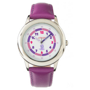 Reloj De Pulsera Personalizado Purple Dino Learning Watch