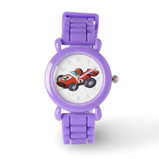 Reloj De Pulsera Personalizado rojo clásico para niños (Anverso)