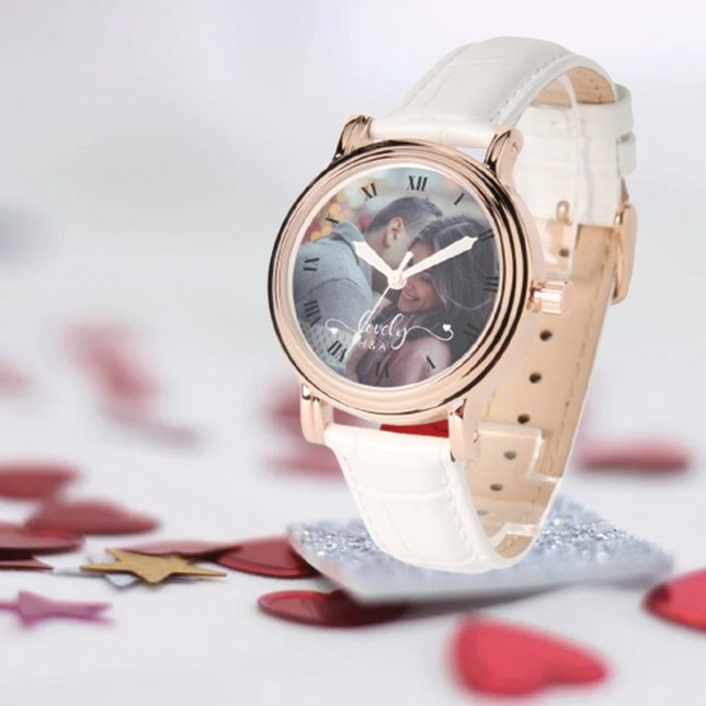 Reloj De Pulsera Personalizado Rojo Foto el día de San Valentín (Subido por el creador)