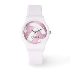 Reloj De Pulsera personalizado rosado polvoriento  regalos de volei