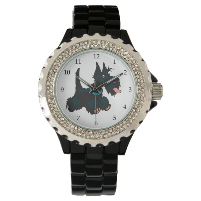 Reloj De Pulsera Personalizado scottish terrier (Anverso)