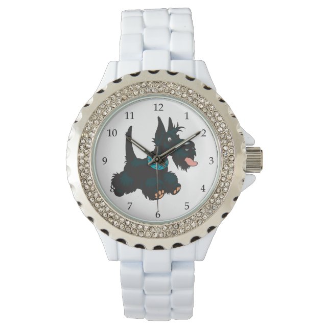 Reloj De Pulsera Personalizado scottish terrier (Anverso)