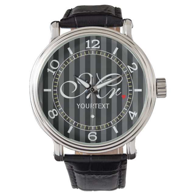 Reloj De Pulsera Personalizado Sr. Husband Groom Sus Nuevas Cameras (Anverso)