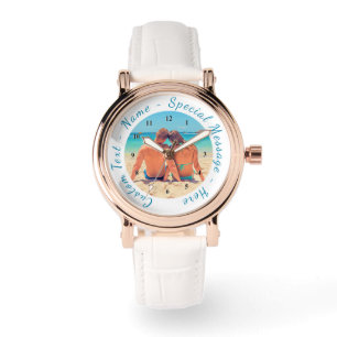 Reloj De Pulsera Personalizado su control fotográfico con texto Per