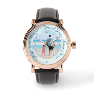 Reloj De Pulsera Personalizado su control fotográfico con texto Per