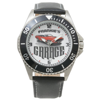 Reloj De Pulsera Personalizado SU NOMBRE Plymouth Cuda Car Garage