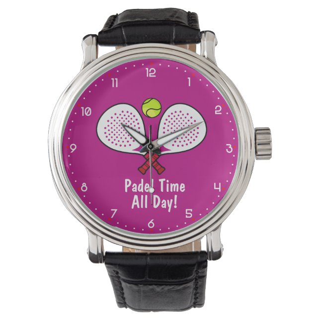 Reloj De Pulsera Personalizado texto 🎾 Padel Smash Time (Anverso)