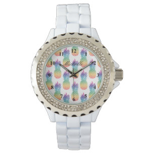 Reloj De Pulsera Personalizado tropical de piña tropical patrón de 