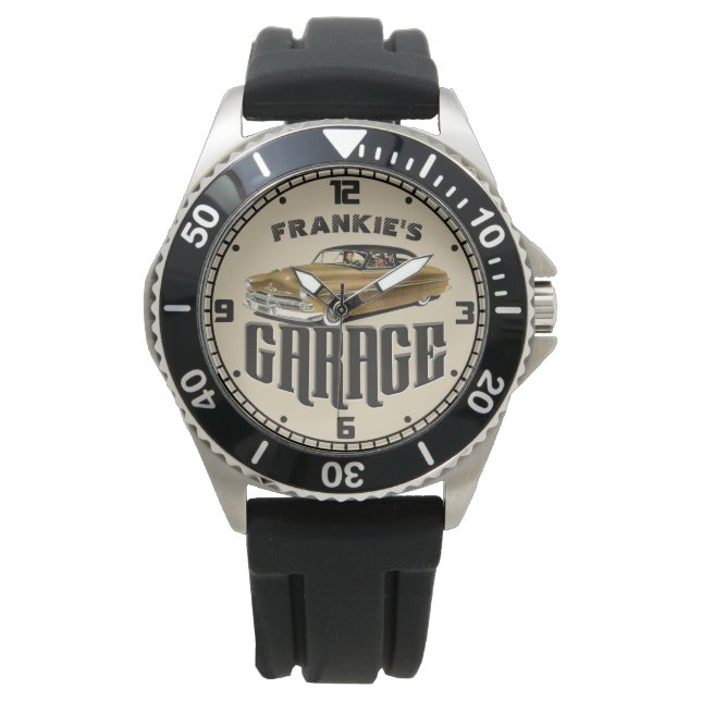 Reloj De Pulsera Personalizado TU NOMBRE Merc Garage 1950 Mercury (Anverso)