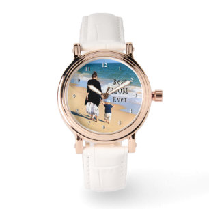 Reloj De Pulsera Personalizado Tu Photo Watch Regalo Textos - Mejor