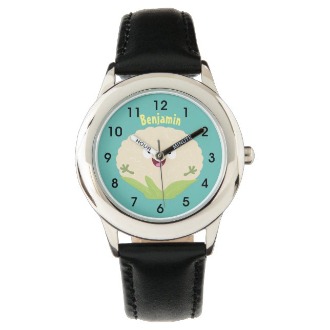 Reloj De Pulsera Personalizado vegetal de coliflor alegre y dulce (Anverso)