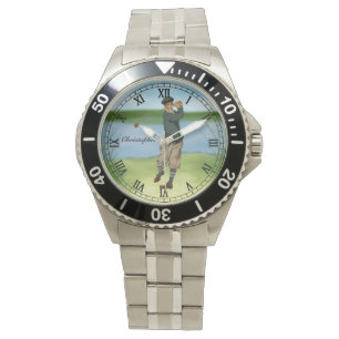 Reloj De Pulsera Personalizado Vintage look Golfer Golf
