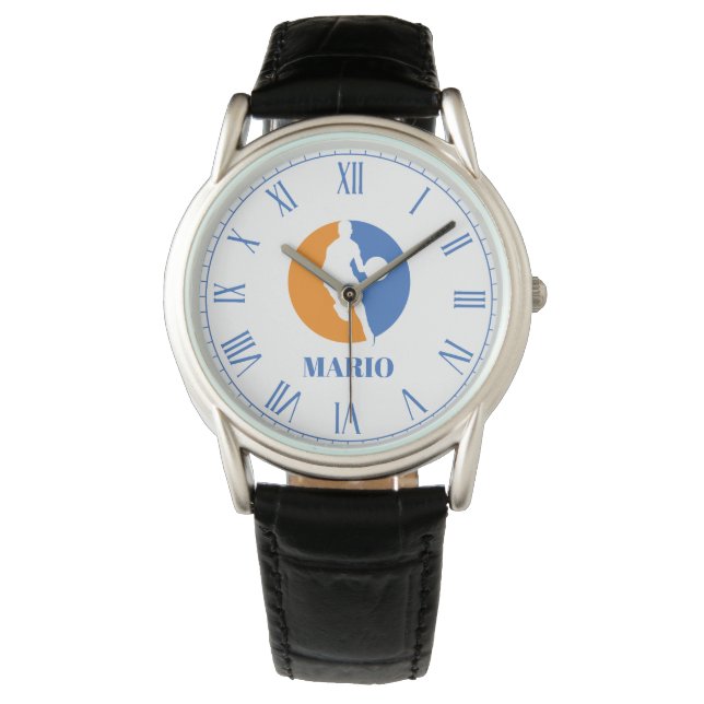 Reloj De Pulsera personalizado watche con diseño de baloncesto (Anverso)