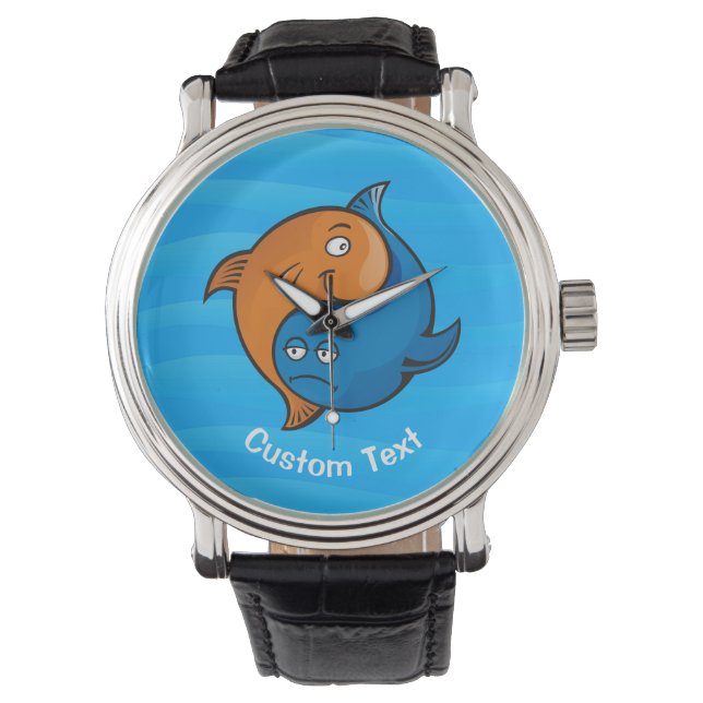 Reloj De Pulsera Personalizado Yin Yang Fish (Anverso)