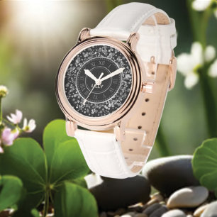 Reloj De Pulsera Personalizar brillo de metal cepillado plateado