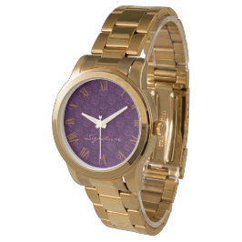 Reloj De Pulsera Personalizar de lujo Purple Floral