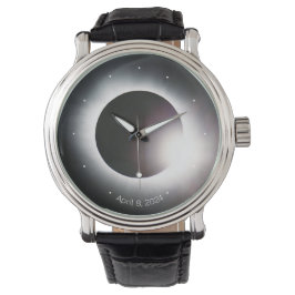 Reloj De Pulsera Personalizar eclipse solar total 2024