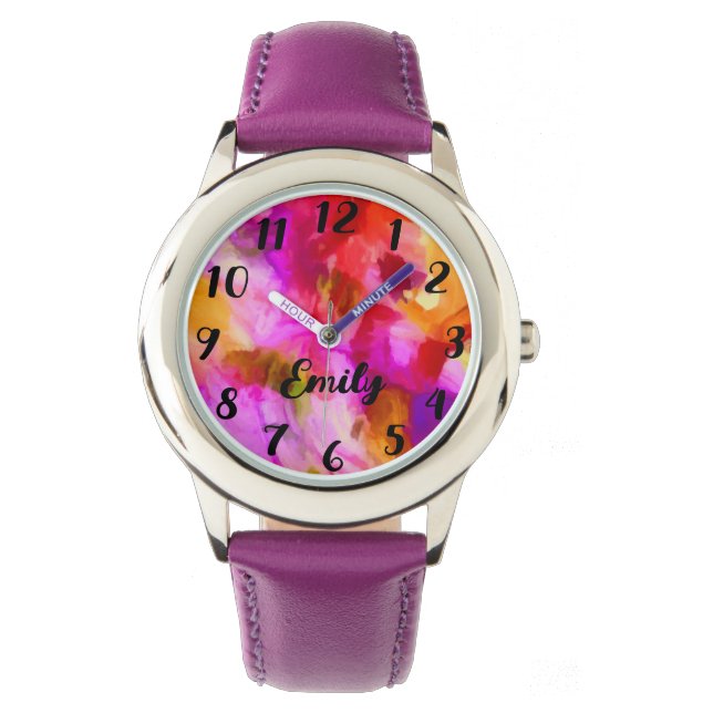 Reloj De Pulsera Personalizar eWatch de Chicas coloridos (Anverso)