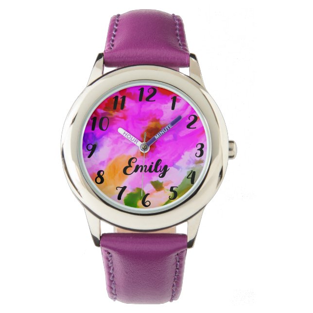Reloj De Pulsera Personalizar eWatch de Chicas coloridos (Anverso)