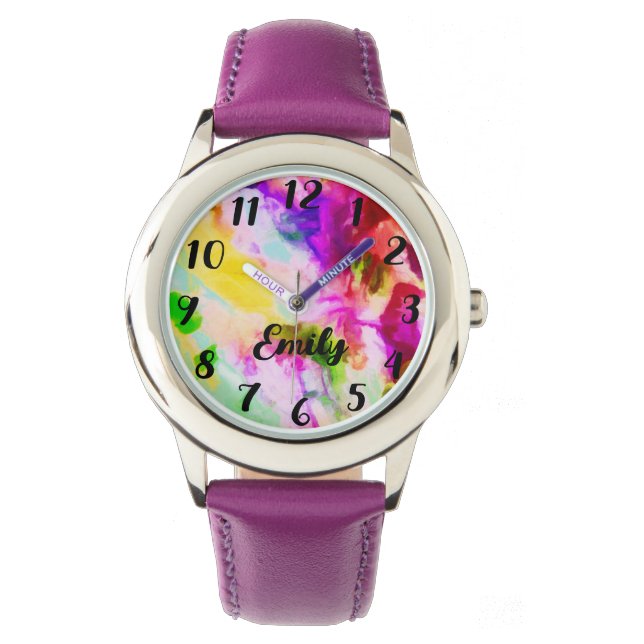 Reloj De Pulsera Personalizar eWatch de Chicas coloridos (Anverso)