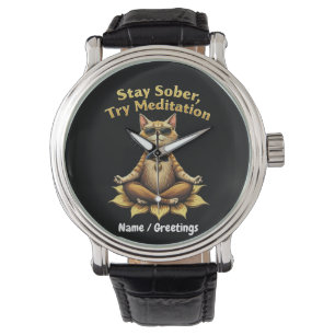 Reloj De Pulsera Personalizar Manténgase Sobrio Intenta el Camino d