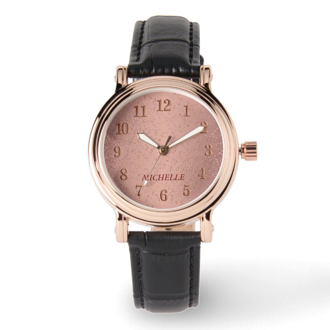 Reloj De Pulsera Personalizar - Oro Rosa (Anverso)