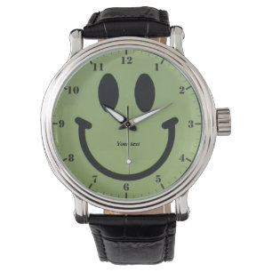 Reloj De Pulsera Personalizar sonreír la cara feliz