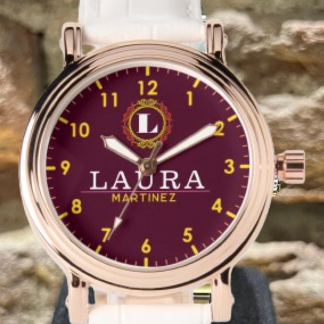 Reloj De Pulsera Personalize your name monogram custom (Subido por el creador)