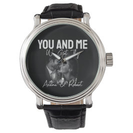 Reloj De Pulsera Personalized Black Photo Couple 'You and Me' 