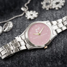 Reloj De Pulsera Personalized Boho Monogram Couples