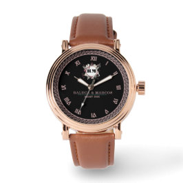 Reloj De Pulsera Personalized Floral Monogram for Newlyweds