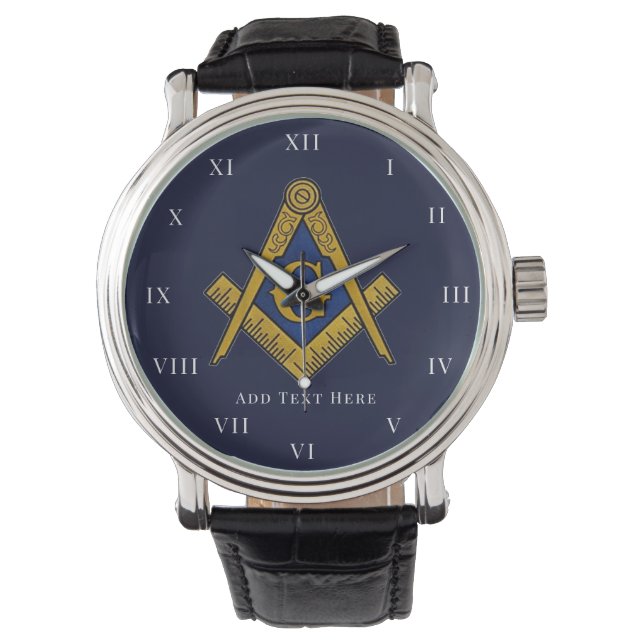 Reloj De Pulsera Personalized Freemason gift Square Compass Masonic (Anverso)