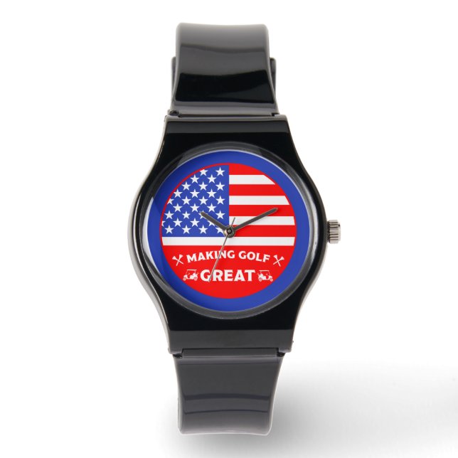 Reloj De Pulsera Personalized Funny American Golf Player (Anverso)
