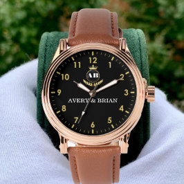 Reloj De Pulsera Personalized Gift Custom couple monogram