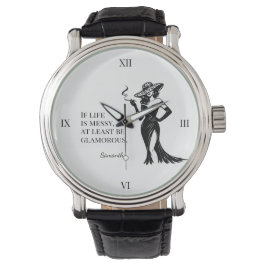 Reloj De Pulsera Personalized Glam Style Quote Design