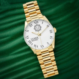 Reloj De Pulsera Personalized Gold Roman Numeral Luxury Custom Time
