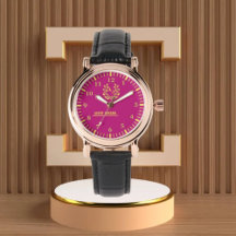 Personalized Magenta Laurel Luxury