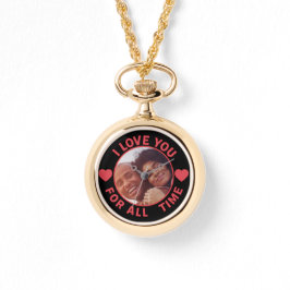 Reloj De Pulsera Personalized Message Photo I Love You All time