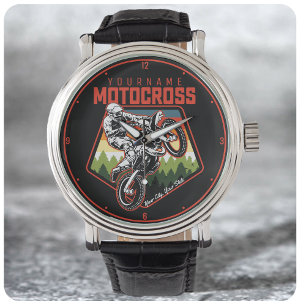 Reloj De Pulsera Personalized Motocross Racing Dirt Bike Trail Ride
