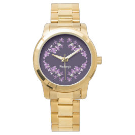 Reloj De Pulsera Personalized Purple Dendrobium Orchids Motif