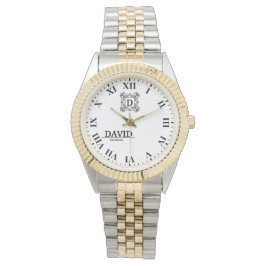 Reloj De Pulsera Personalized Roman NumeralCustom Engraved Name Ti