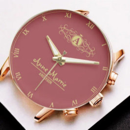 Reloj De Pulsera Personalized Rose Dial Women’s Elegant Custom Time