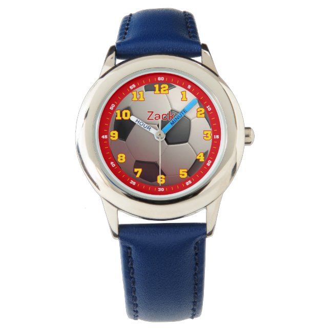 Reloj De Pulsera Personalized Soccer Boys Time-Teaching Design (Anverso)