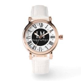 Reloj De Pulsera Personalized White & Black Bow