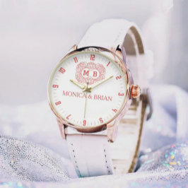 Reloj De Pulsera Personalized White red Women’s Elegant Custom Gift