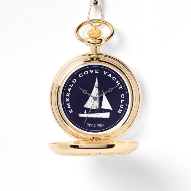 Reloj De Pulsera Personalized yacht club. Custom sail sailing boat (Anverso)