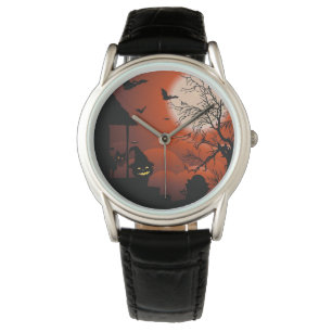 Reloj De Pulsera Pesadilla de la luna sangrienta de Halloween